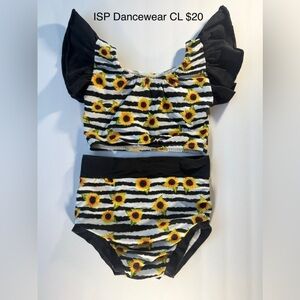 ISP Sunflower Striped Two-Piece Dance/Tumbling